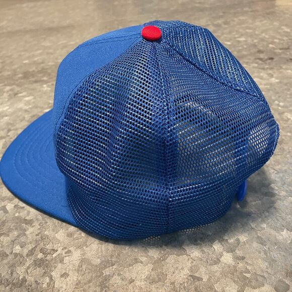 Vintage Chicago Cubs Mesh Snapback Trucker Hat Mens M/L Green Brim UII MLB Retro - Picture 5 of 10